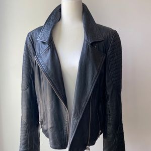 BB Dakota Leather Motorcycle Jacket, Size L